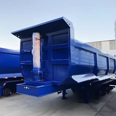 Μηχανοκίνητη ανάρτηση 40-100 τόνων Max ωφέλιμο φορτίο Dump Tipper ρυμουλκούμενο για μεταφορά μεταλλεύματος