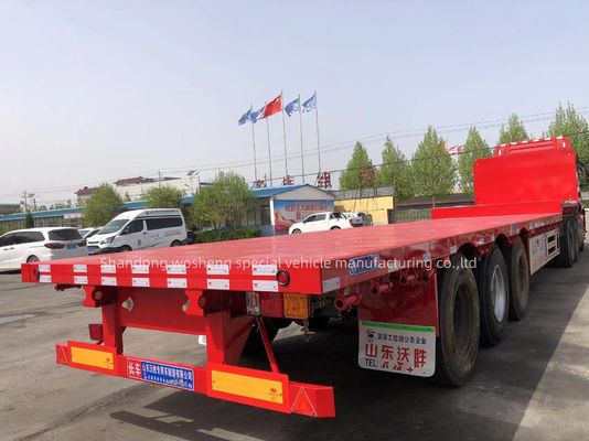 3 άξονες 40ft Κοντέινερ Flatbed Trailer Flat Bed Semi-trailers για μεταφορά με εκσκαφέα