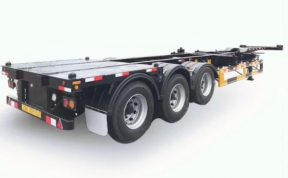 Τροχαίο τροχόσπιτο 20ft 40ft 45ft 12 Sets Twist Lock Σκελετό ημιτροχόσπιτο για κοντέινερ