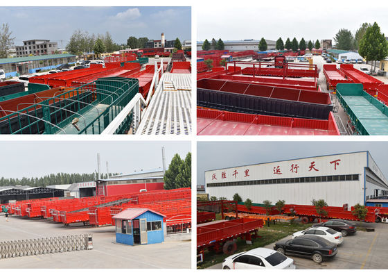 &quot;2&quot; 50mm ή3.5&quot; 90mm King Pin 60 τόνους 80 τόνων Flatbed Semi Truck Trailers 20ft