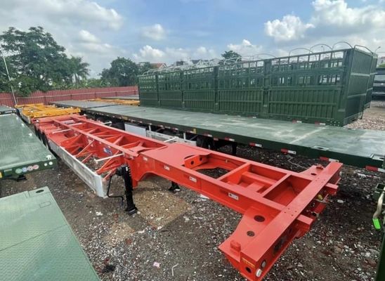 20ft 40ft Σκελετό Semi-Relayer για το Πελάτη του Λιμένα αίτημα Μηχανική ανάρτηση