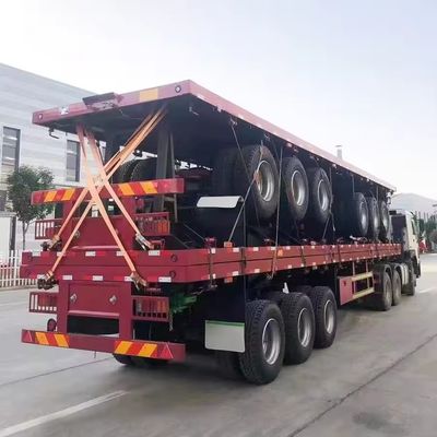 Απευθείας πώληση 3 άξονα 50T επίπεδα 40ft κοντέινερ τροχόσπιτο με επιλογές προσαρμογής