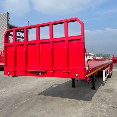 3 άξονες ή προσαρμογή 20ft/40ft κοντέινερ Flatbed Trailer με ή χωρίς μπροστινό φέντερ