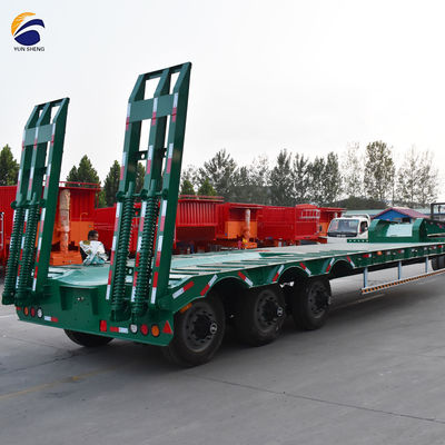 Ειδικό lowboy lowbed semi trailer 80 τόνων ωφέλιμο φορτίο Steel King pin 2&quot; 50mm Or3.5&quot; 90mm