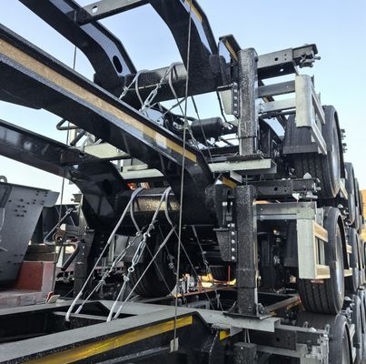 3 άξονες FUWA Σκελετό ημιπροκατασκευή για 50 τόνους Μέγιστο ωφέλιμο φορτίο κοντέινερ Τάξι ημιπροκατασκευή