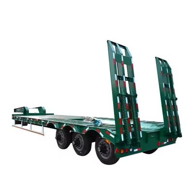 Ειδικό lowboy lowbed semi trailer 80 τόνων ωφέλιμο φορτίο Steel King pin 2&quot; 50mm Or3.5&quot; 90mm