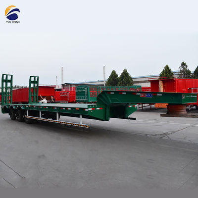 Ειδικό lowboy lowbed semi trailer 80 τόνων ωφέλιμο φορτίο Steel King pin 2&quot; 50mm Or3.5&quot; 90mm
