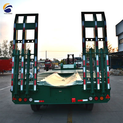 Ειδικό lowboy lowbed semi trailer 80 τόνων ωφέλιμο φορτίο Steel King pin 2&quot; 50mm Or3.5&quot; 90mm