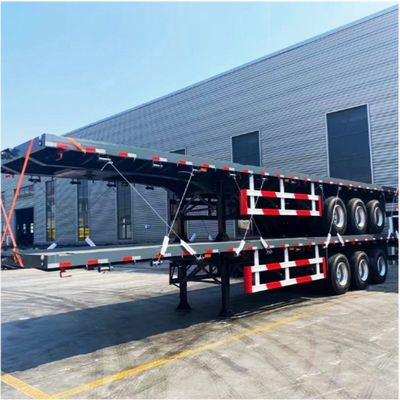 20/40/45FT Flatbed Container Truck Semi-Trailer με άξονες 2/3/4 και ελαστικά διπλού νομίσματος