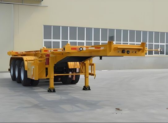 20ft 40ft 45ft Container Skeleton Semi Trailer Tare Βάρος 6,5 τόνων Τεχνουργήματα προσγείωσης 28ton/pc