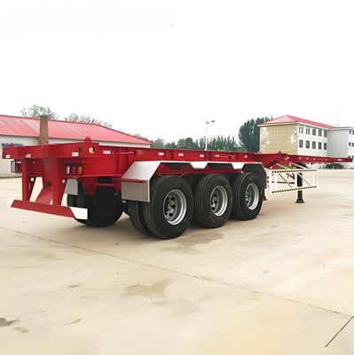 20ft 40ft 45ft Container Skeleton Semi Trailer Tare Βάρος 6,5 τόνων Τεχνουργήματα προσγείωσης 28ton/pc