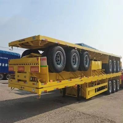 3 άξονες Flatbed Container Truck Semi Trailer 20ft 40ft Tare Βάρος 100ton για εσάς