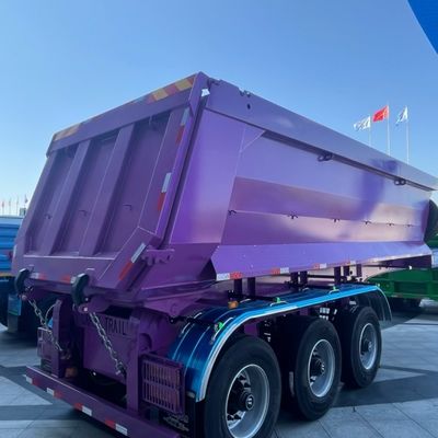 Αγορά KSA 3 Άξονας 60 τόνων Υδραυλικός κυλίνδρος που ανατρέχει πίσω απορριπτόμενο ημιπροκατασκευαστικό για τη μεταφορά άμμου