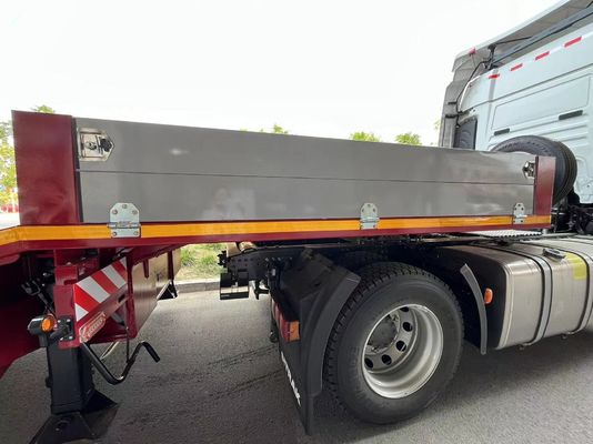 Προσαρμοσμένο 3/4 Άξονες 40FT Συσκευαστή ξύλινο χάλυβα σωλήνα Lowbed Semi Trailer για φορτηγό