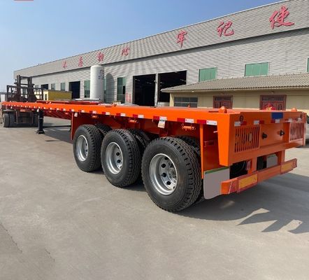 40ft Flatbed Trailer 3Axles 4Axles Flat Bed Container Truck Semi Trailer από την Wosheng
