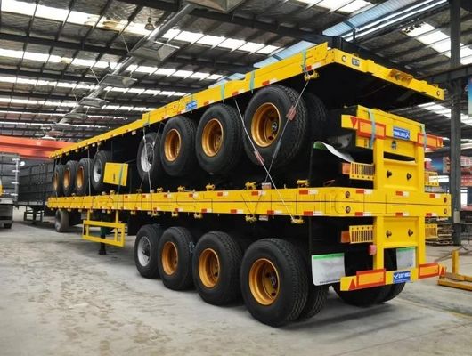 40ft Flatbed Trailer 3Axles 4Axles Flat Bed Container Truck Semi Trailer από την Wosheng