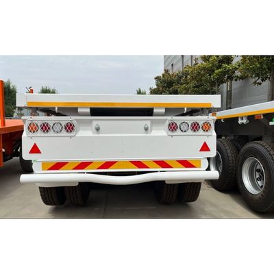 20Ft 40Ft 50Ton Flatbed Semi Trailer με πλαίσιο εμπορευματοκιβωτίου και 50mm ή 90mm King Pin
