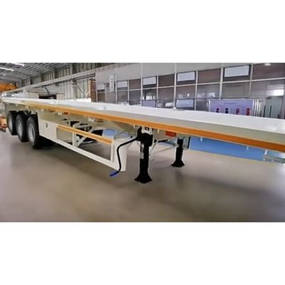 20Ft 40Ft 50Ton Flatbed Semi Trailer με πλαίσιο εμπορευματοκιβωτίου και 50mm ή 90mm King Pin