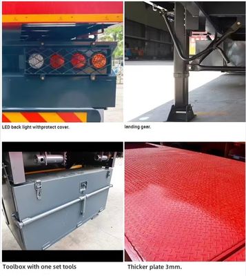 20Ft 40Ft 50Ton Flatbed Semi Trailer με πλαίσιο εμπορευματοκιβωτίου και 50mm ή 90mm King Pin