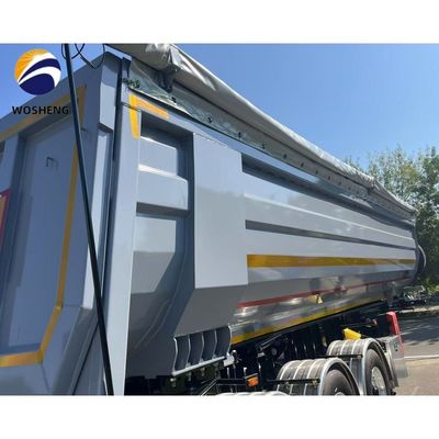 35 κυβικά μέτρα σχήμα U 60 τόνων Υδραυλική πίσω εκφόρτωση βαρέος φορτίος ρυμουλκούμενο φορτηγό σκουπιδιών