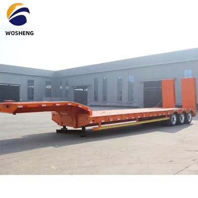 Ημιπροσελήντρο Lowboy Lowbed για την απαίτηση των φορτηγών Custom και μεγάλη χωρητικότητα 150 τόνων