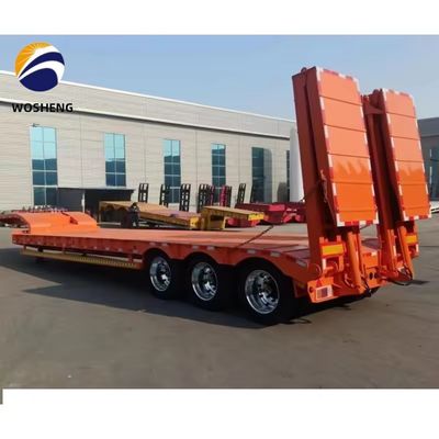 Ημιπροσελήντρο Lowboy Lowbed για την απαίτηση των φορτηγών Custom και μεγάλη χωρητικότητα 150 τόνων
