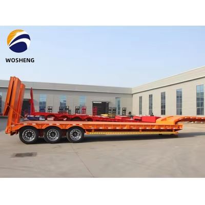 Ημιπροσελήντρο Lowboy Lowbed για την απαίτηση των φορτηγών Custom και μεγάλη χωρητικότητα 150 τόνων