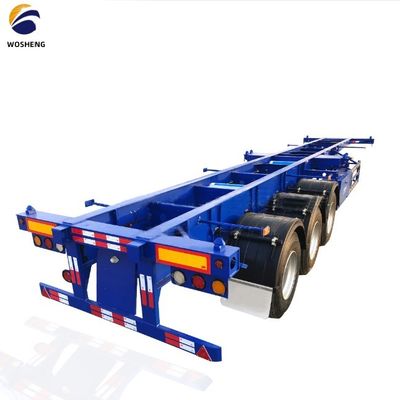 3 άξονες 40 FT Σκελετό με επίπεδη πλάτη ημιπροκατασκευή Σκελετικό ημιπροκατασκευή φορτηγού