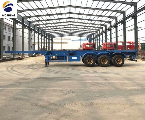 3 άξονες 40 FT Σκελετό με επίπεδη πλάτη ημιπροκατασκευή Σκελετικό ημιπροκατασκευή φορτηγού