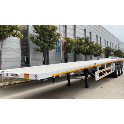 20/40/45ft κοντέινερ επίπεδα ημιπροκατασκευή με 2-3 άξονες και μεγάλη χωρητικότητα φόρτωσης