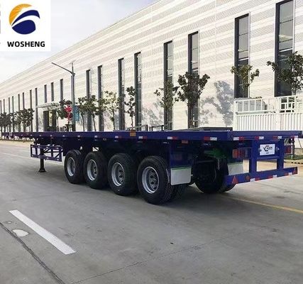 Το χαμηλότερο 30T-100T ημιφορτηγό 20ft-45ft φορτηγό εμπορευματοκιβωτίων 2-4 άξονας επίπεδη πλάτη 9.0-22.5