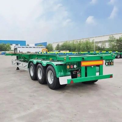 Πωλήσεις ημιτροχόσπιτων 20 FT 40 FT Tri Axles Skeletal Container Ημιτροχόσπιτα με άξονα 13 τόνων