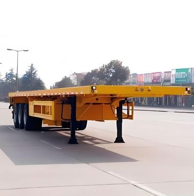 20ft 40ft Container Cargo Flatbed Semi Trailer με κλειδαριά Ανθεκτική και ευέλικτη σχεδίαση