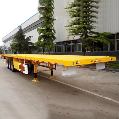 20ft 40ft Container Cargo Flatbed Semi Trailer με κλειδαριά Ανθεκτική και ευέλικτη σχεδίαση