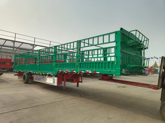 Υψηλό φράχτη Semi Trailer 3/4 Άξονα Stake Τύπο τροχόσπιτο με και εξατομίκευση