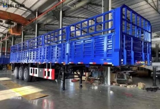 Υψηλό φράχτη Semi Trailer 3/4 Άξονα Stake Τύπο τροχόσπιτο με και εξατομίκευση