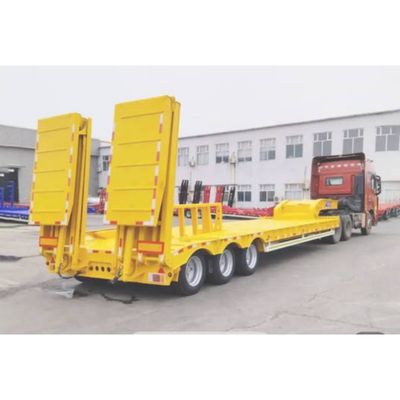 3 άξονες Lowbed Lowboy Semi Trailer με σύστημα πέδησης διπλής γραμμής και 16000x2500x1100mm