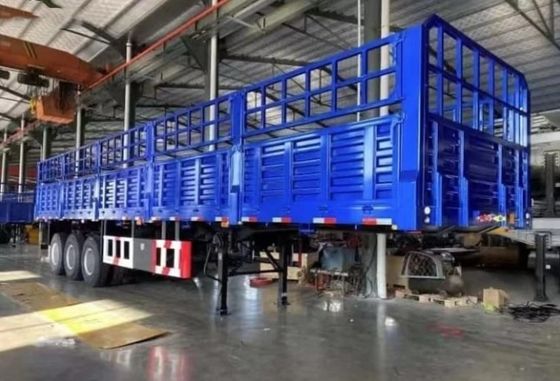Προσαρμοσμένο 3 άξονα 60 80 τόνων Φρούτα και λαχανικά Μεταφορά φράχτη παλούκι Semi Trailers