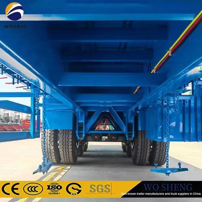 Χάλυβα Max Payload 20T-80T κοντέινερ ρυμουλκούμενο Flatbed Semi ρυμουλκούμενο με χάλυβα από Wosheng