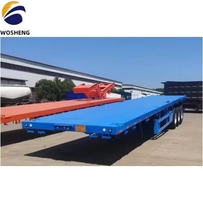 Χάλυβα Max Payload 20T-80T κοντέινερ ρυμουλκούμενο Flatbed Semi ρυμουλκούμενο με χάλυβα από Wosheng