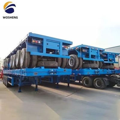 Χάλυβα Max Payload 20T-80T κοντέινερ ρυμουλκούμενο Flatbed Semi ρυμουλκούμενο με χάλυβα από Wosheng
