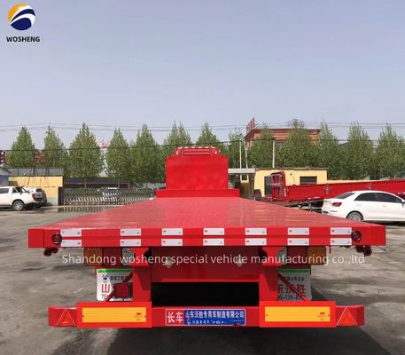 Επαγγελματικό 40Feet Container Trailer 3Axle Flatbed Semi-Trailer με 2&quot; 50mm King Pin