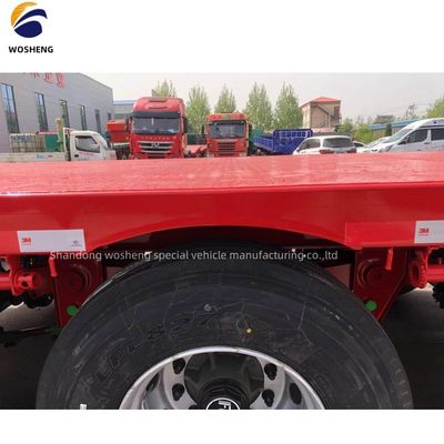 Επαγγελματικό 40Feet Container Trailer 3Axle Flatbed Semi-Trailer με 2&quot; 50mm King Pin