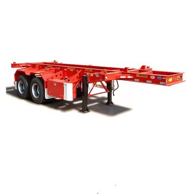 40ft 20ft Tri-Axle Container Trailer Skeleton Trailer με βαρύ σύστημα προσγείωσης 28t
