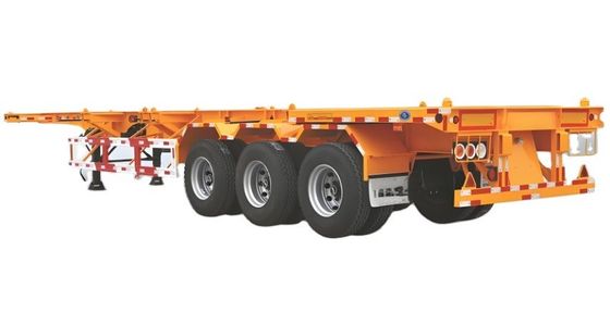 40ft 20ft Tri-Axle Container Trailer Skeleton Trailer με βαρύ σύστημα προσγείωσης 28t