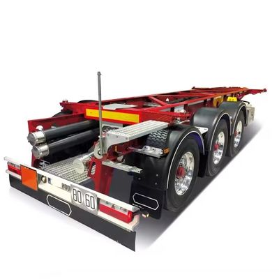 40ft 20ft Tri-Axle Container Trailer Skeleton Trailer με βαρύ σύστημα προσγείωσης 28t