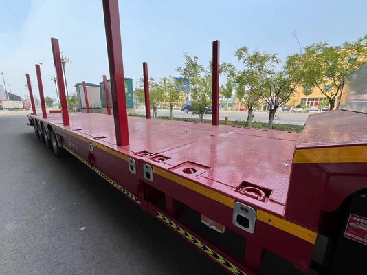 40FT Κωντέινερ Ατσάλινο σωλήνα μεταφοράς ξύλου ημιπροκατασκευή με αφαιρούμενο ατσάλινο σωλήνα