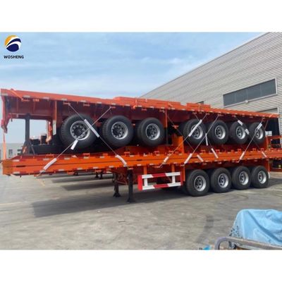 Τελεφερίκι 40ft 3 άξονων με διπλά ελαστικά 12400*2610*1550mm από χάλυβα