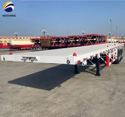 Μηχανική ανάρτηση 3 Άξονες 40-100 τόνους 20ft 40ft 45ft 53ft Κωνέτορας Flatbed Truck Semi Trailer Flat Bed Trailer