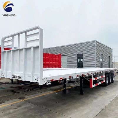 Μηχανική ανάρτηση 3 Άξονες 40-100 τόνους 20ft 40ft 45ft 53ft Κωνέτορας Flatbed Truck Semi Trailer Flat Bed Trailer